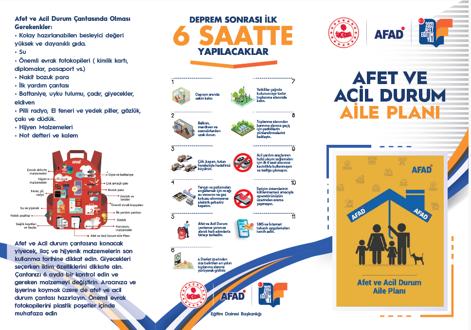 AİLE AFET PLANI AİLE AFET PLANI